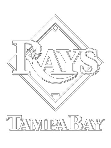 Tampa Bay Rays Logo  Coloring Page